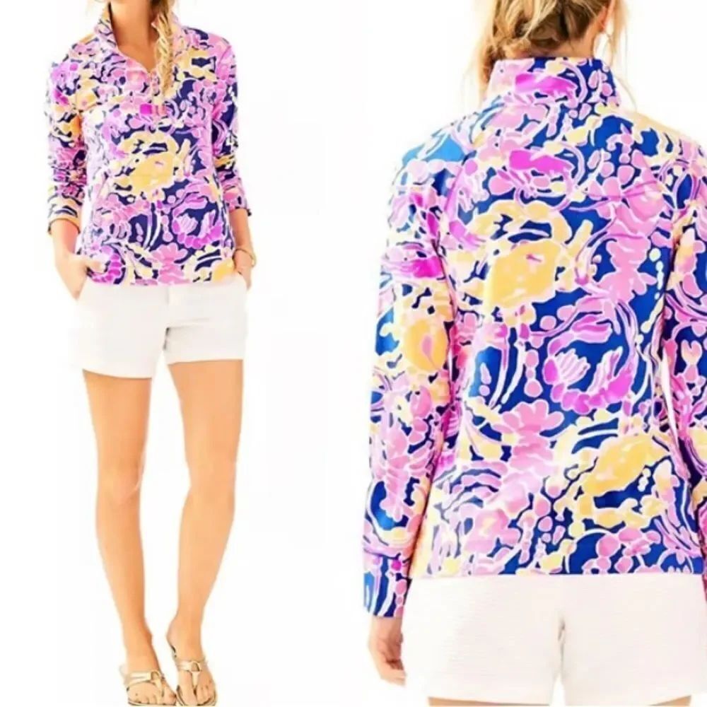Lilly Pulitzer Skipper Printed Popover with Pockets in Size Small